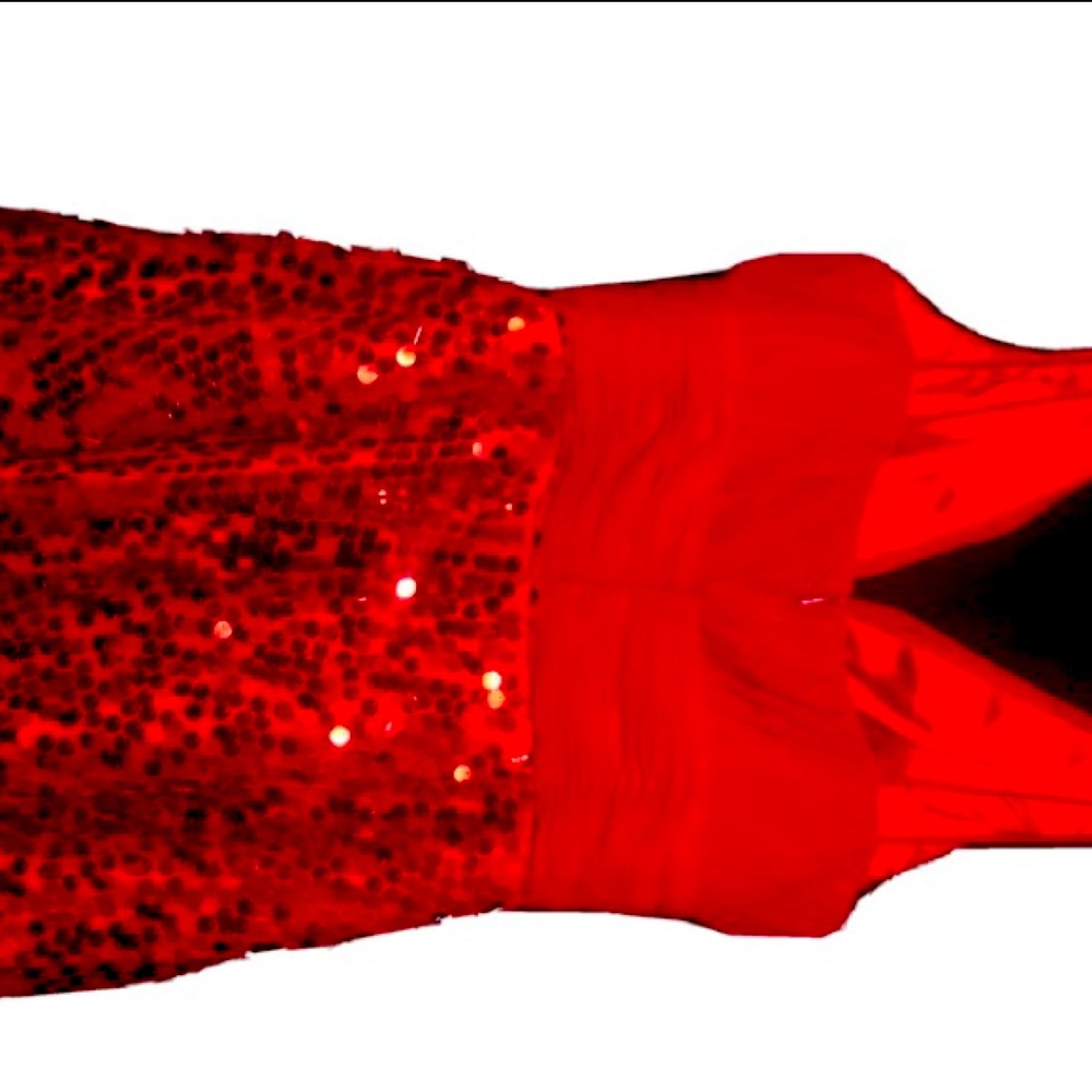 Sequined young adult evening dress
